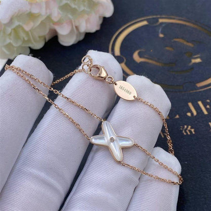 [Regalia Jewelry]JEUX BRACELET WHITE MOP PINK GOLD 1 DIAMOND