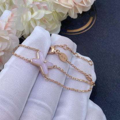 [Regalia Jewelry]JEUX BRACELET PINK MOP PINK GOLD 1 DIAMOND