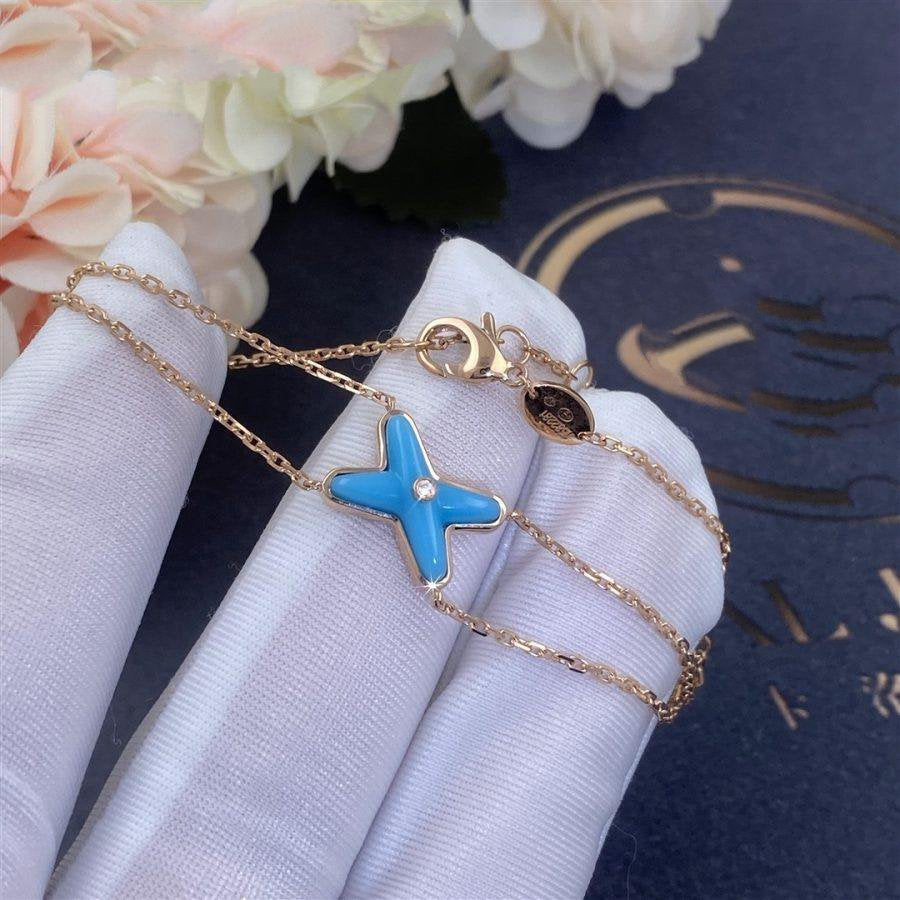 [Regalia Jewelry]JEUX BRACELET TURQUOISE PINK GOLD 1 DIAMOND