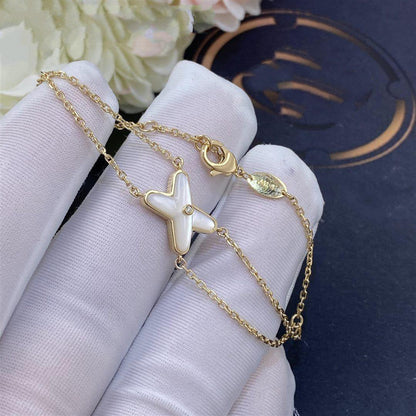 [Regalia Jewelry]JEUX BRACELET WHITE MOP GOLD 1 DIAMOND