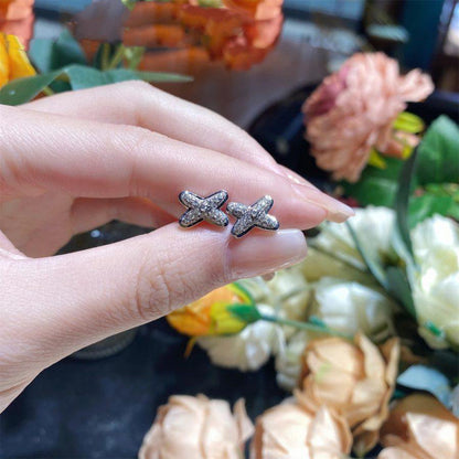 [Regalia Jewelry]JEUX DE SILVER DIAMOND EARRINGS