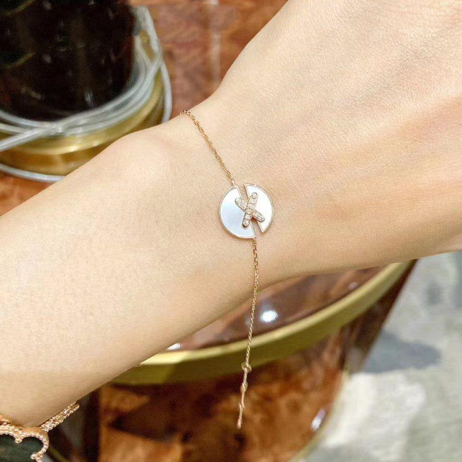 [Regalia Jewelry]JEUX DE BRACELET MOP PINK GOLD DIAMONDS