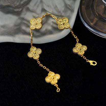 [Regalia Jewelry]CLOVER 5 MOTIFS BRONZING BRACELET