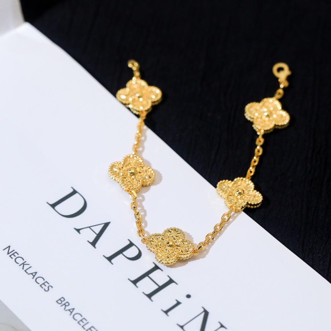 [Regalia Jewelry]CLOVER 5 MOTIFS BRONZING BRACELET