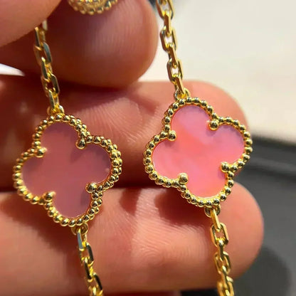 [Regalia Jewelry]CLOVER 5 PINK MOP BRACELET