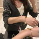 [Regalia  Jewels]Move Noa Rose Gold Pav¨¦ Diamond Bangle Bracelet