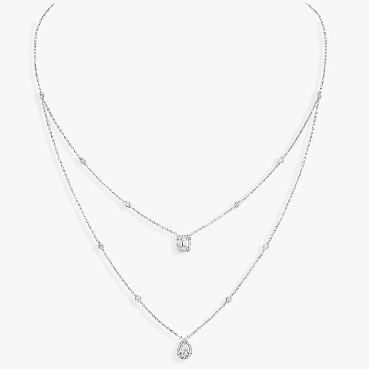 [Regalia  Jewels]Diamond Necklace My Twin 2 Rows