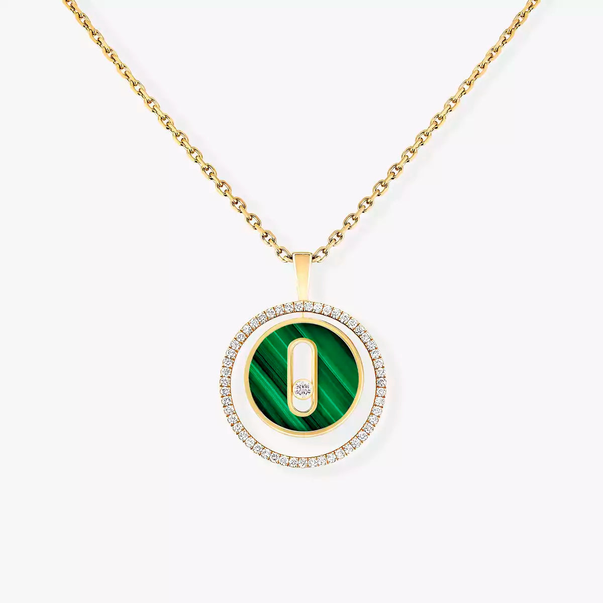[Regalia  Jewels]Lucky Move Diamond Necklace in Rose Gold and White Mother-of-Pearl