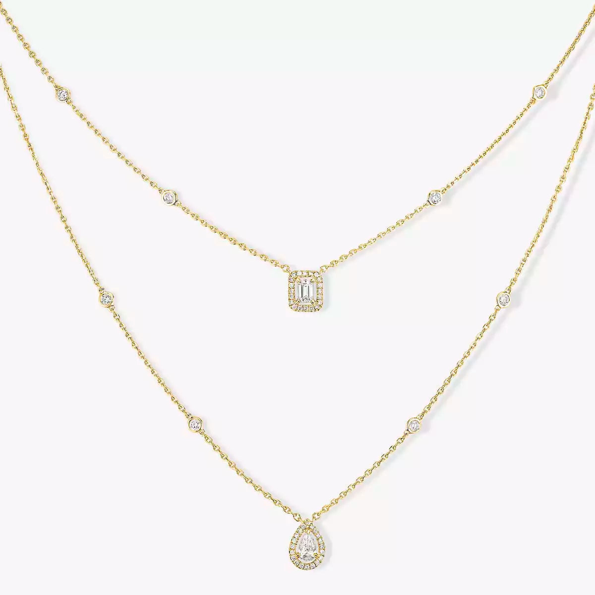 [Regalia  Jewels]Diamond Necklace My Twin 2 Rows
