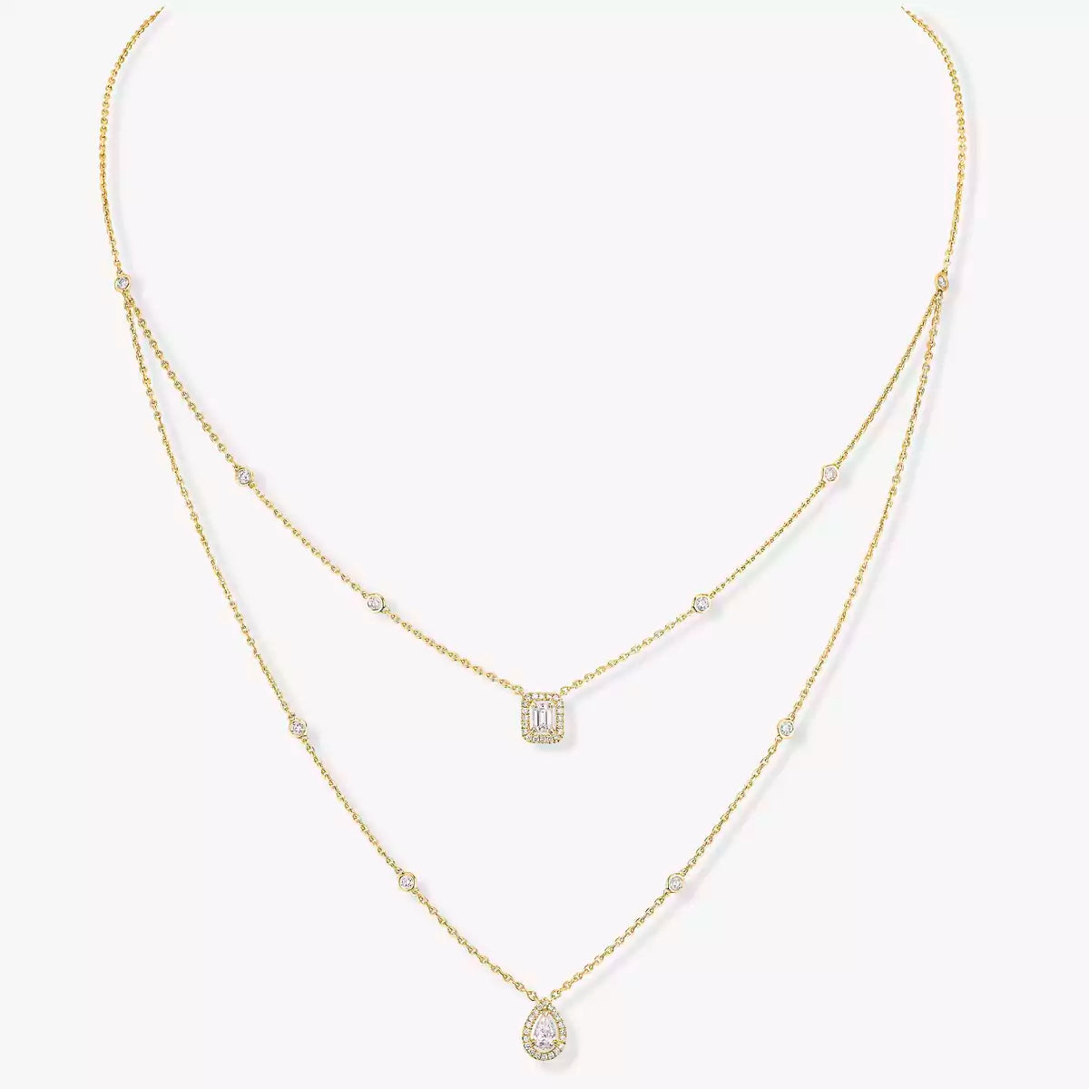 [Regalia  Jewels]Diamond Necklace My Twin 2 Rows