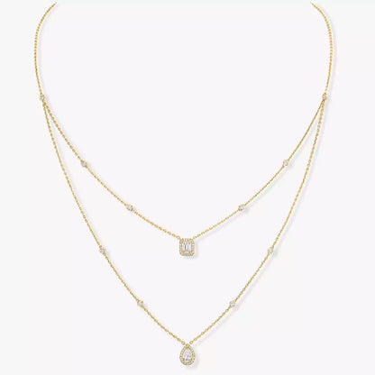 [Regalia  Jewels]Diamond Necklace My Twin 2 Rows