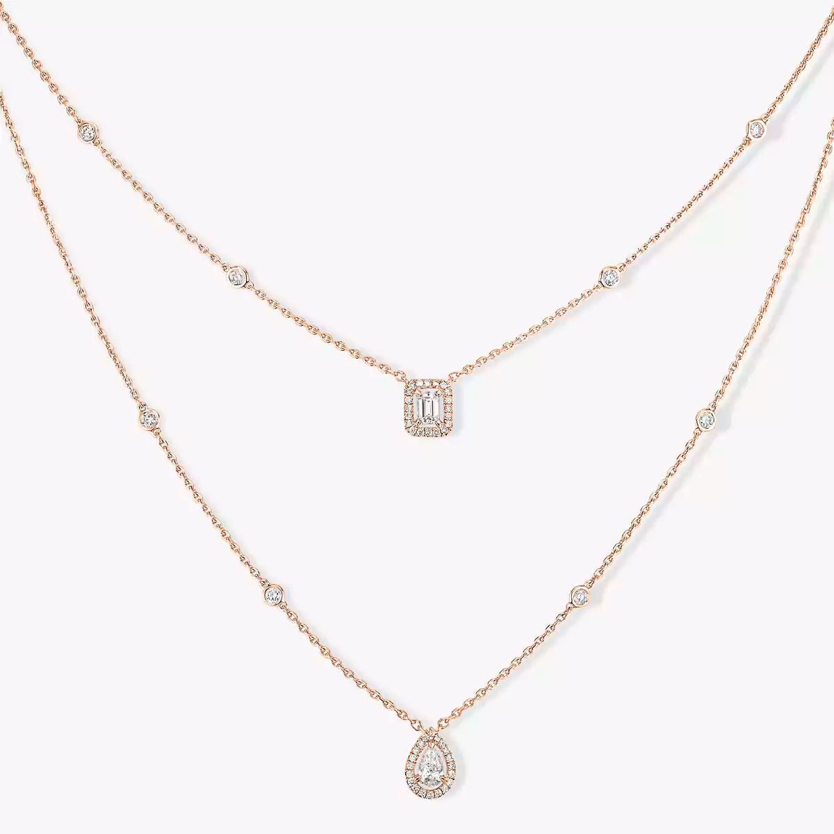 [Regalia  Jewels]Diamond Necklace My Twin 2 Rows