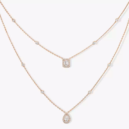 [Regalia  Jewels]Diamond Necklace My Twin 2 Rows