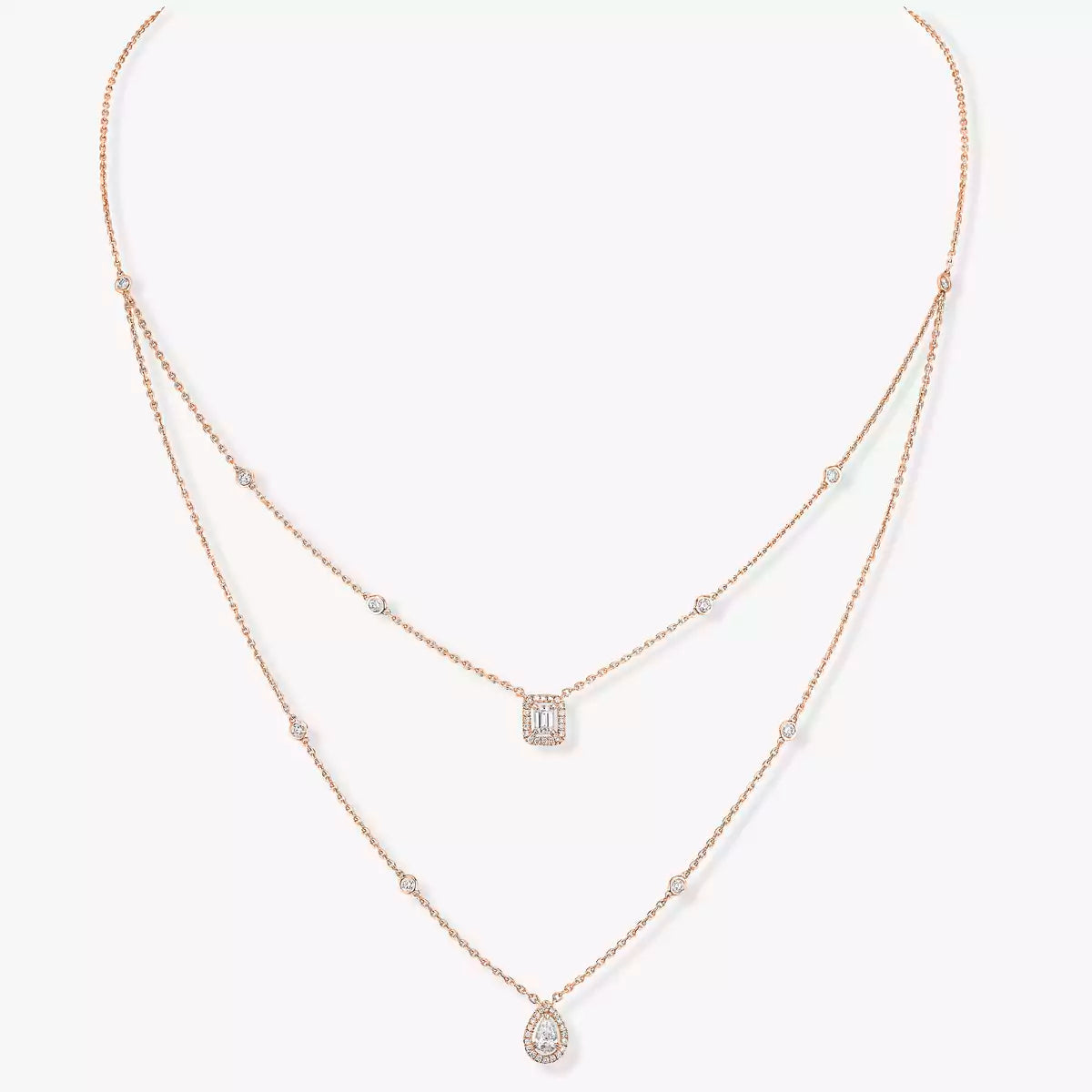 [Regalia  Jewels]Diamond Necklace My Twin 2 Rows