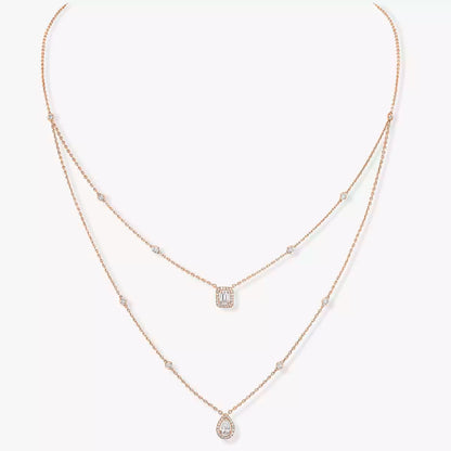 [Regalia  Jewels]Diamond Necklace My Twin 2 Rows