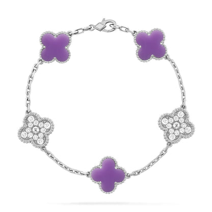 [Regalia Jewelry]CLOVER 5 MOTIF LIGHT PURPLE BRACELET COLLECTION