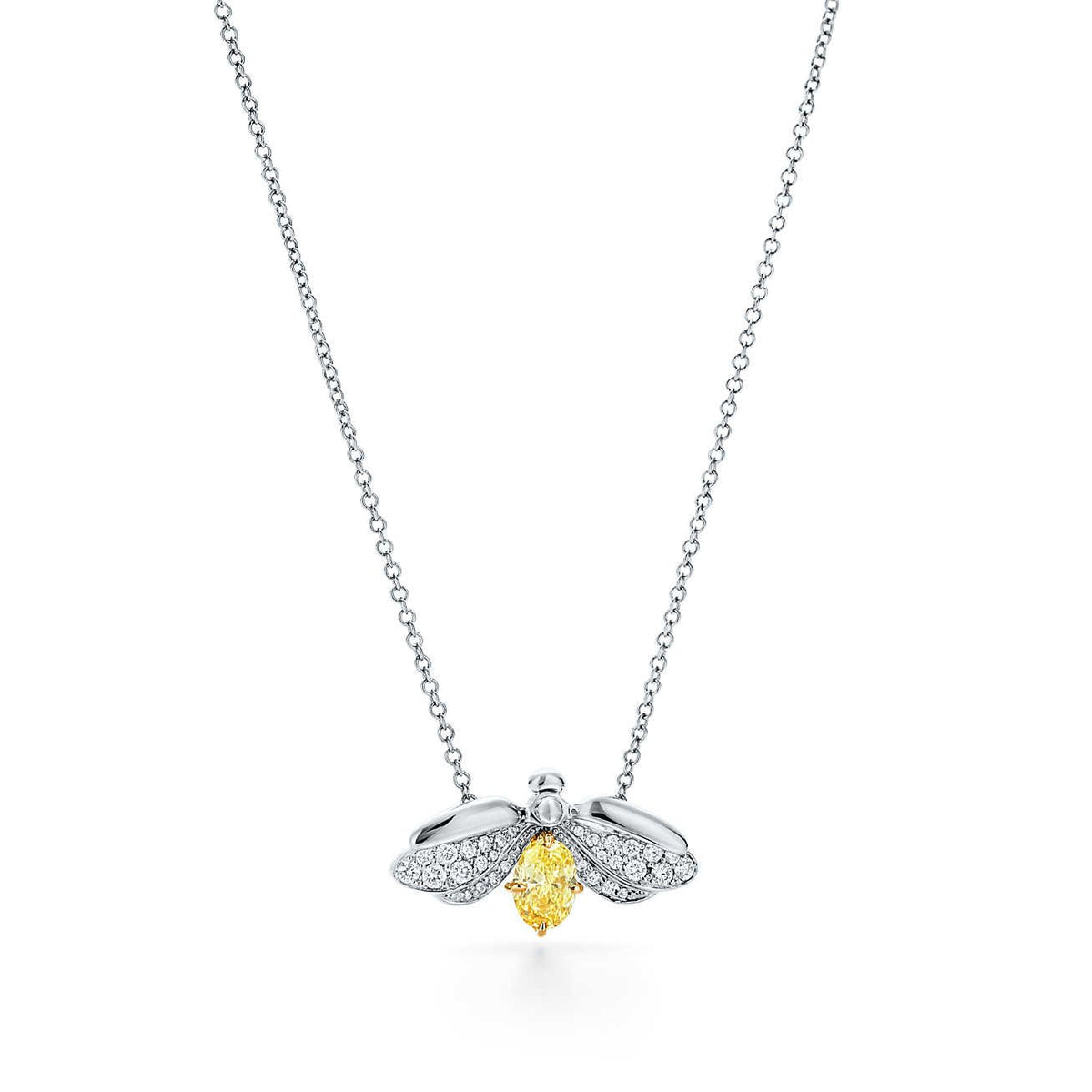 [Regalia Jewels]PAPER FLOWERS YELLOW DIAMOND FIREFLY PENDANT