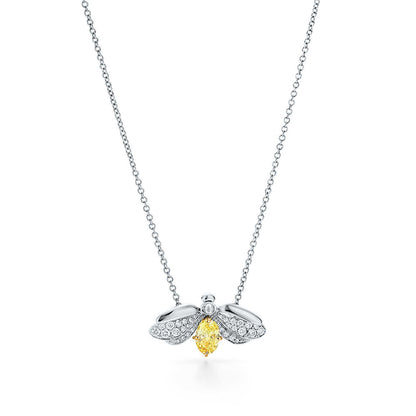 [Regalia Jewels]PAPER FLOWERS YELLOW DIAMOND FIREFLY PENDANT