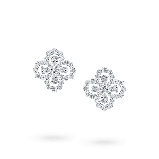 [Regalia Jewelry]LOOP EARRINGS FULL MOTIF DIAMOND 16MM