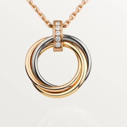 [Regalia Jewelry]TRINITY NECKLACE GOLD  DIAMONDS
