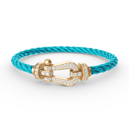 [Regalia Jewelry]FORCE LARGE HORSESHOE FULL DIAMOND BRACELET GOLD