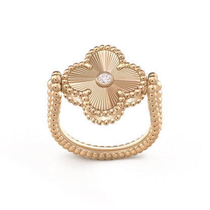 [Regalia Jewelry]CLOVER RIVERSIBLE ROSE GOLD RING