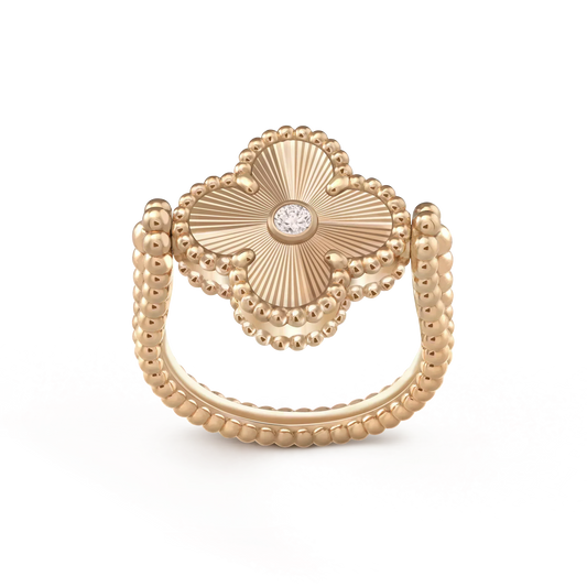 [Regalia Jewelry]CLOVER RIVERSIBLE ROSE GOLD RING