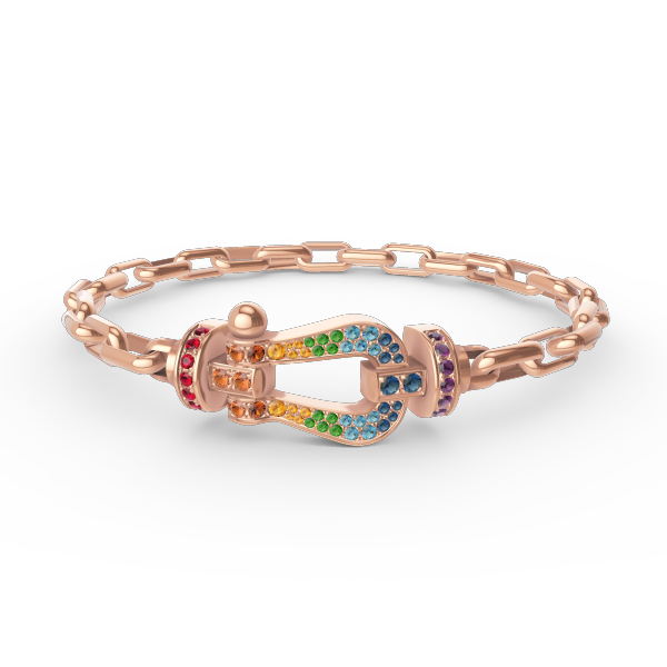 [Regalia Jewelry]FORCE LARGE HORSESHOE CLASP  METAL BRACELET