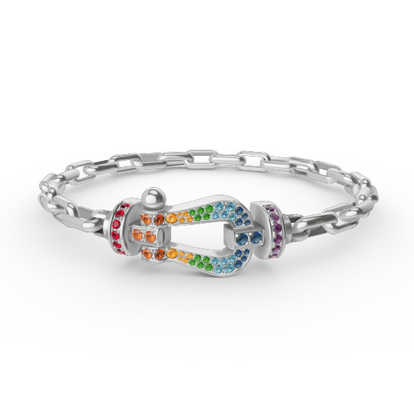 [Regalia Jewelry]FORCE LARGE HORSESHOE CLASP  METAL BRACELET