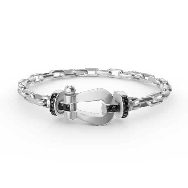 [Regalia Jewelry]FORCE LARGE HORSESHOE CLASP  METAL BRACELET