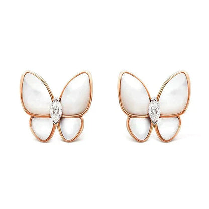 [Regalia Jewelry]BUTTERFLY MOP DIAMOND EARRINGS