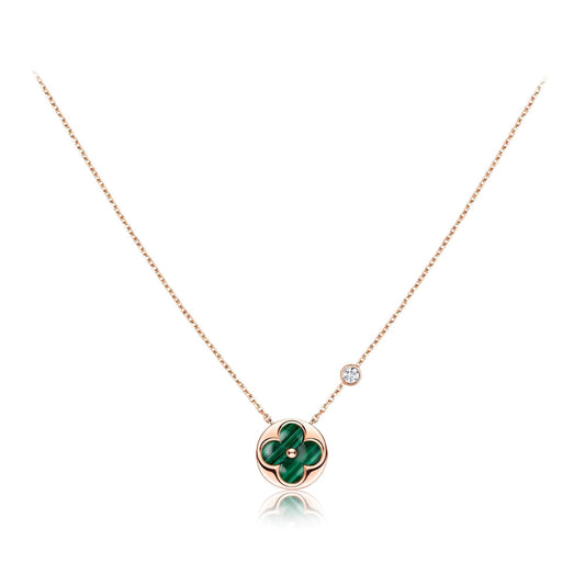[Regalia Jewelry]SUN PEDANT PINK GOLD 1 DIAMOND NECKLACE