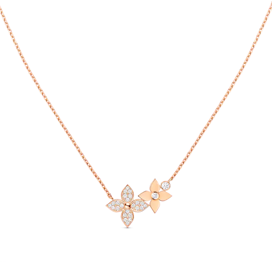 [Regalia Jewelry]STAR BLOSSOM NECKLACE PINK GOLD DIAMONDS