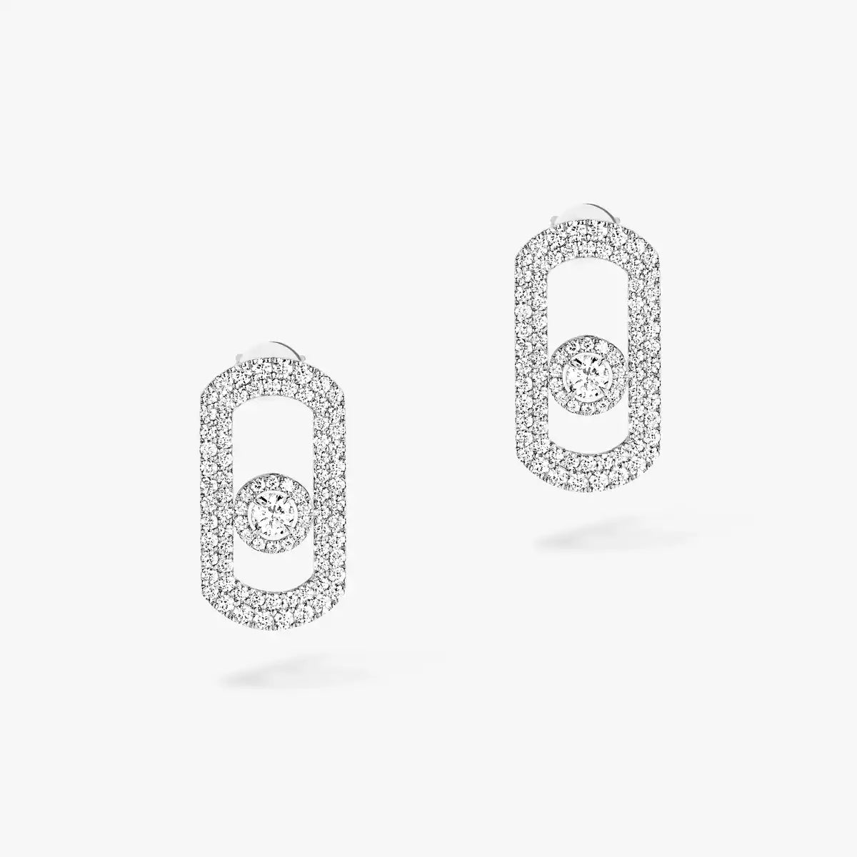 [Regalia  Jewels]So Move Pave_-Set Diamond Earrings in Silver
