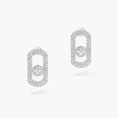 [Regalia  Jewels]So Move Pave_-Set Diamond Earrings in Silver