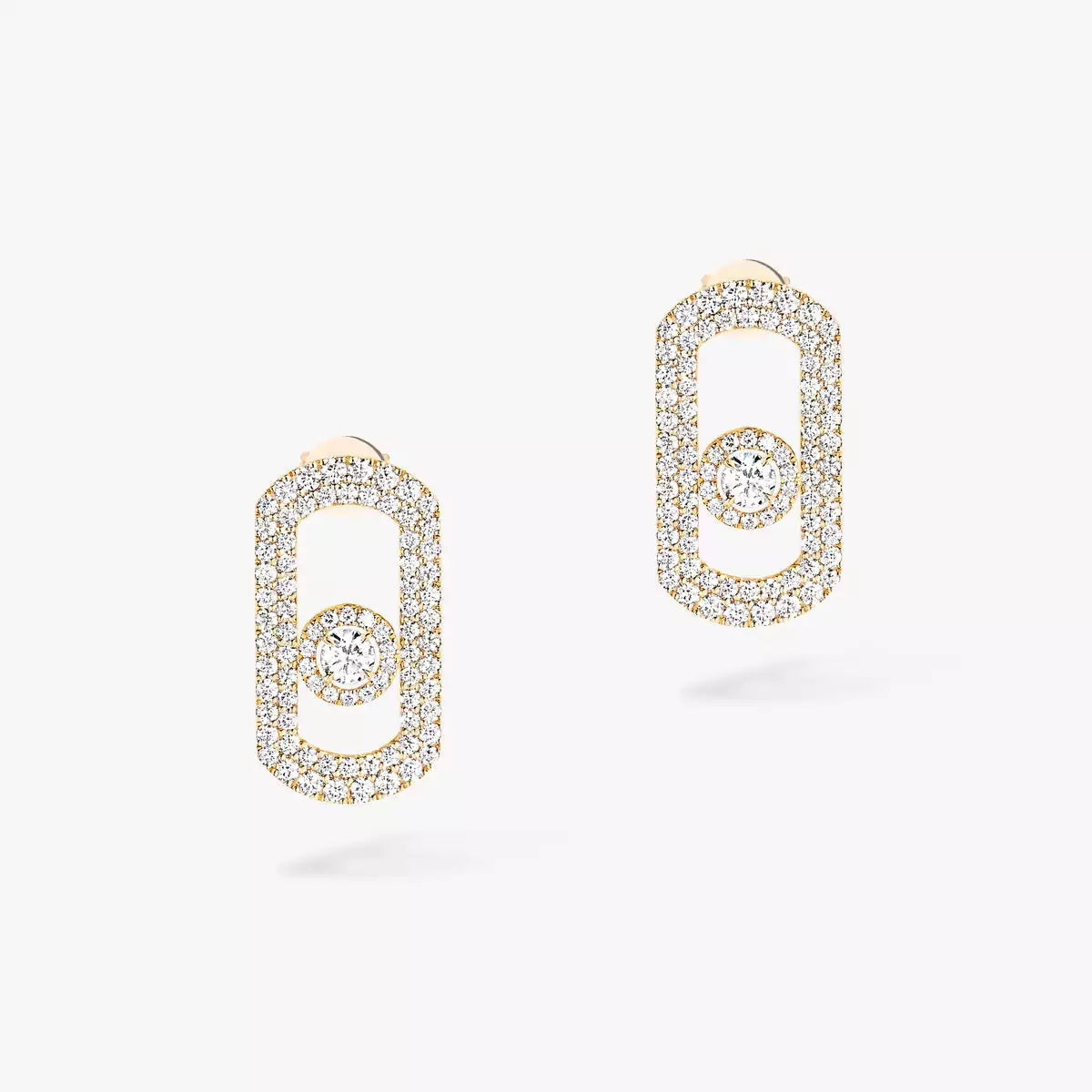 [Regalia  Jewels]So Move Pave_-Set Diamond Earrings in Silver