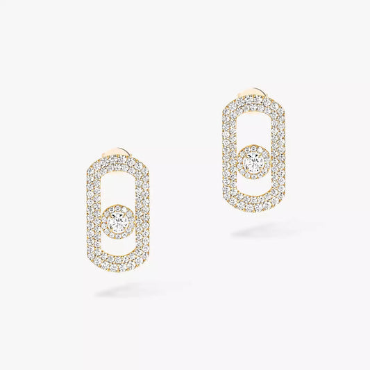 [Regalia  Jewels]So Move Pave_-Set Diamond Earrings in Silver