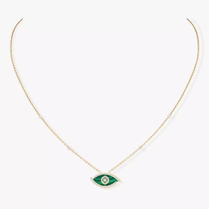 [Regalia  Jewels]Lucky Eye Diamond Necklace in Rose Gold and Turquoise