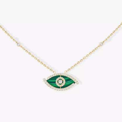 [Regalia  Jewels]Lucky Eye Diamond Necklace in Rose Gold and Turquoise