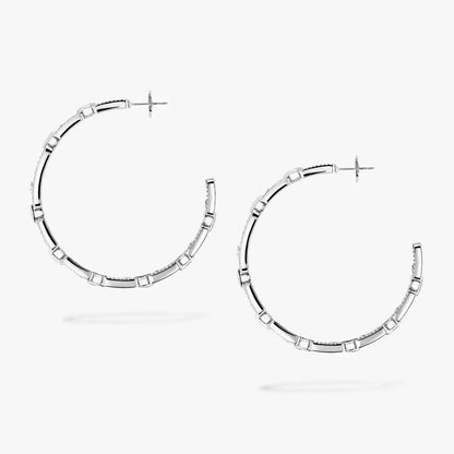 [Regalia  Jewels]Move Link Diamond Hoop Earrings