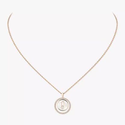 [Regalia  Jewels]Lucky Move Diamond Necklace in Rose Gold and White Mother-of-Pearl