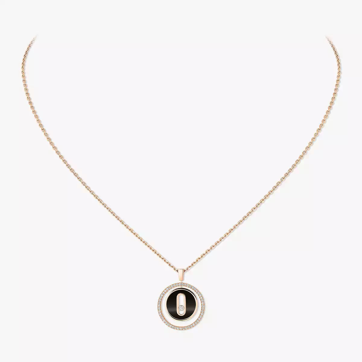 [Regalia  Jewels]Lucky Move Diamond Necklace in Rose Gold and White Mother-of-Pearl