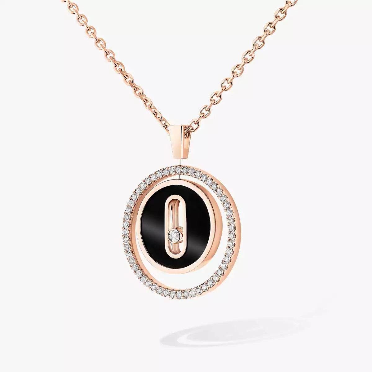 [Regalia  Jewels]Lucky Move Diamond Necklace in Rose Gold and White Mother-of-Pearl