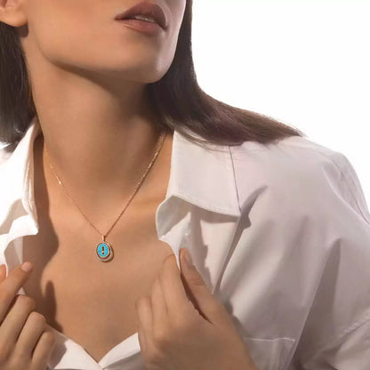 [Regalia  Jewels]Lucky Move Diamond Necklace in Rose Gold and White Mother-of-Pearl