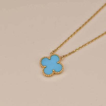 [Regalia Jewelry]CLOVER 15MM VINTAGE TURQUOISE NECKLACE