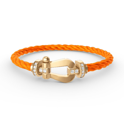 [Regalia Jewelry]FORCE LARGE HORSESHOE HALF DIAMOND BRACELET GOLD