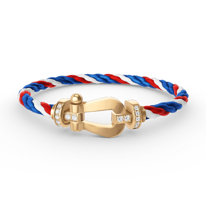 [Regalia Jewelry]FORCE LARGE HORSESHOE HALF DIAMOND BRACELET GOLD