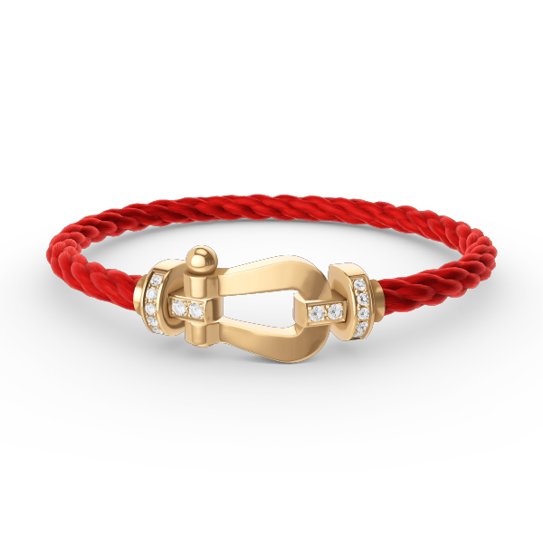 [Regalia Jewelry]FORCE LARGE HORSESHOE HALF DIAMOND BRACELET GOLD