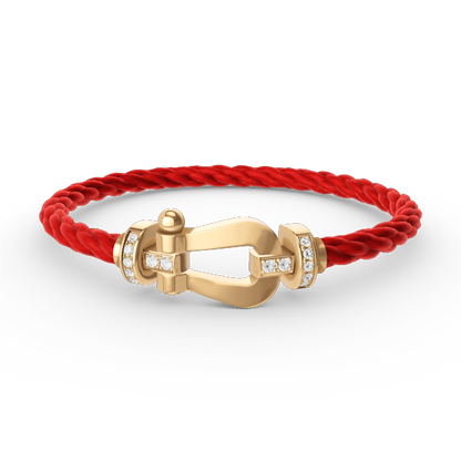 [Regalia Jewelry]FORCE LARGE HORSESHOE HALF DIAMOND BRACELET GOLD