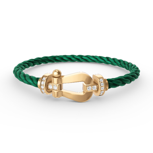 [Regalia Jewelry]FORCE LARGE HORSESHOE HALF DIAMOND BRACELET GOLD